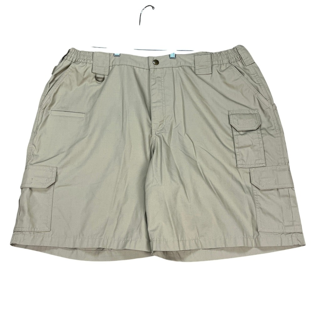 5.11 Tactical Cargo Shorts Mens 44 Khaki Tan Ripstop Multi-Pocket Utility EUC